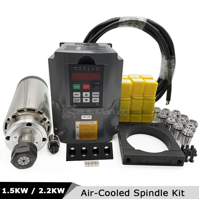 Kit Mandrino CNC Raffreddato a - Air Cooled 1.5Kw Spindle Motor Inverter 110V recensione e prezzo